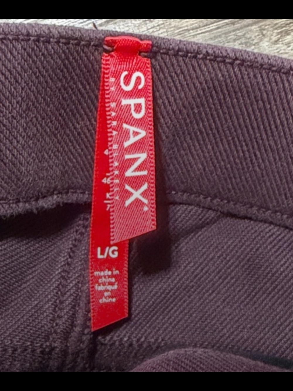 SPANX- Large- Women's High-Rise Stretch Leggings - Deep Plum, Size L.